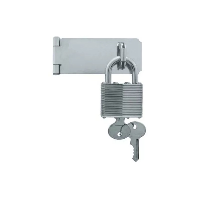 Liberty Hardware B31200G-ZP 3 1/2" Hasp W/ Padlock Zinc Plated