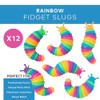 Mini Rainbow Fidget Slugs, 12 Pieces