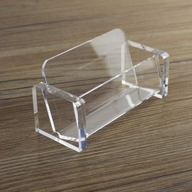 Clear Business Card Holder Business Card Stand Acrylic Plastic Card Organiser for Desk Office Collection Transparent