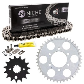 NICHE Drive Sprocket Chain Combo for Suzuki GSXR1100W Front 15 Rear 42 Tooth 530V O-Ring 116 Links