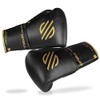 Sanabul Gold Strike Professional Boxing Gloves (Black Laces, 14 oz)