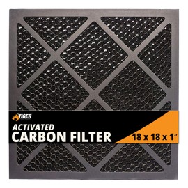 Tiger Tough Replacement Carbon Media Pad 18x18x1 – Mechanical Activated Carbon Filter Compatible with Industrial Air Scrubber Units