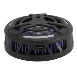 Tablet Fan, LED Temperature Display, Magnetic Tablet Cooler 24W for Games (Black)