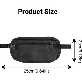 2-Pack Hidden Anti-Theft Money Belts for Travel, Waterproof and Adjustable Concealed Pouch for Men and Women, Secure and Stylish Travel Money Belt for Running, Hiking, and Dog Walking