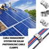 Solar Cable Clips, Solar Panel Cable Clips, Silver Tone Metal