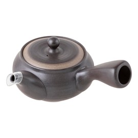 Tokoname Ware tk024 Teapot Morimasa Black Blast 9.5 fl oz (280 ml), Refreshing Net, Deep Steamed Tea, For Hojicha, Brown Rice Tea, Made in Japan