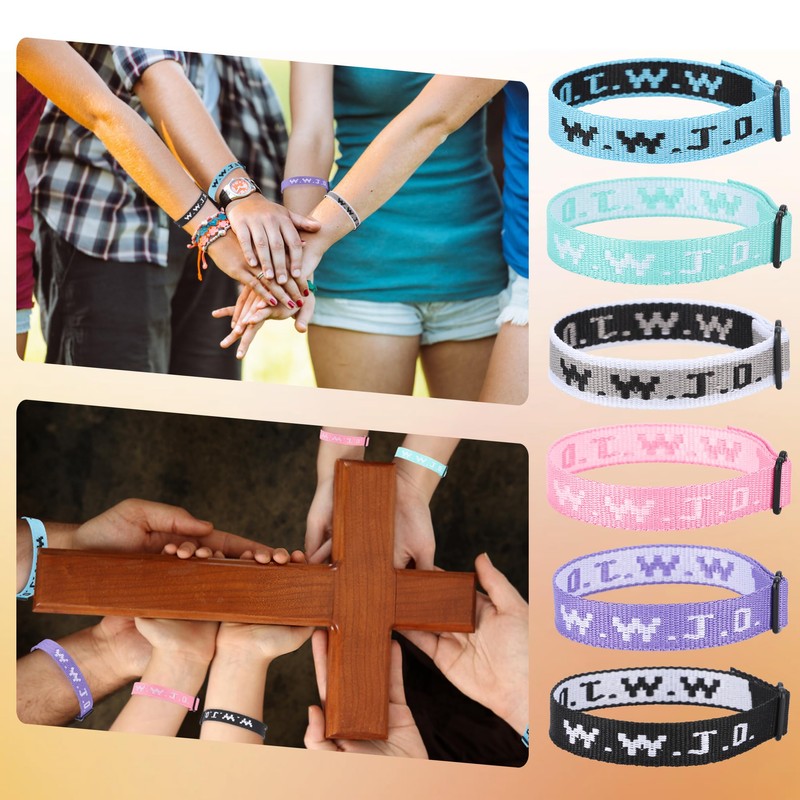 Axlksia 6 PCS WWJD Bracelets for Men and Women –