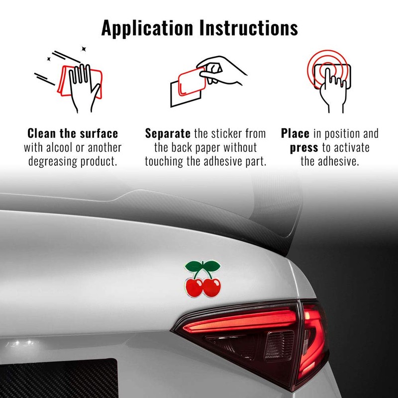 4R Quattroerre.it 14115 3D Sticker Cherry