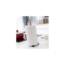 Stainless Steel Kitchen Paper Roll Towel Holder Stand Rack with Suction Cup Base