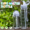 OLDLEY 12oz Kids Motivational Water Bottle, Silicone Straw, Leak-Proof Tritan