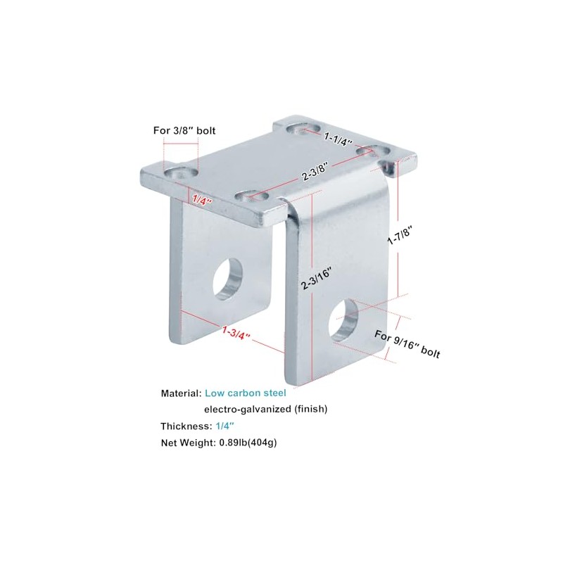 eoere 4 PCS Bolt on Front Leaf Spring Hanger 4