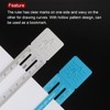 HARFINGTON 3pcs Straight Ruler 12cm Metric Aluminum Alloy Ruler Scale