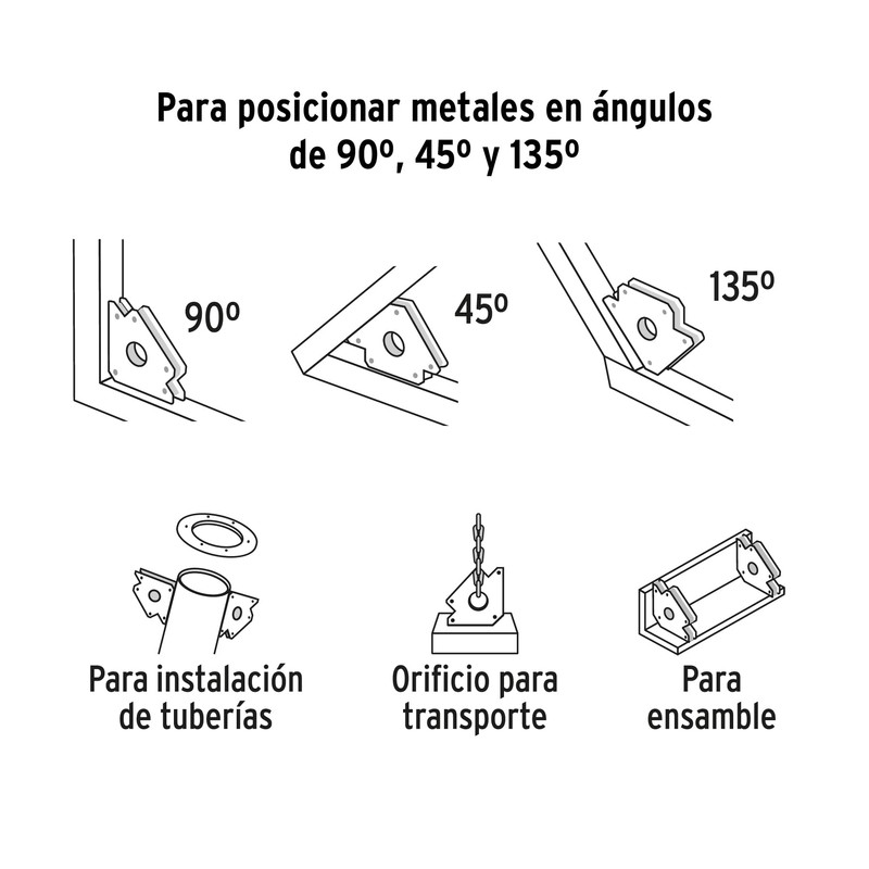 Pretul ESM-3P, Escuadra magnética 3" para soldar capacidad 10 kg