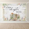 LANKBACK A New Chapter Begins Backdrop Storybook Baby Shower Decorations