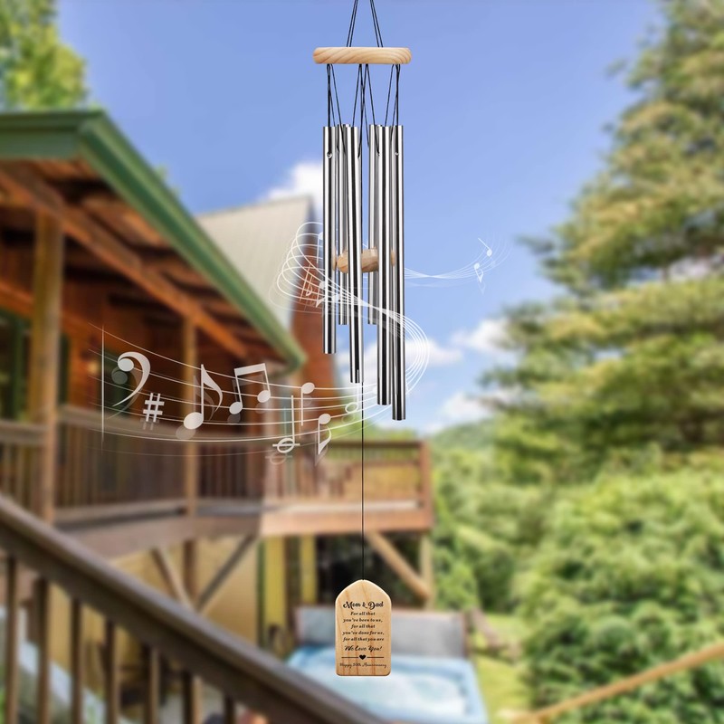 Happy 50th Wedding Anniversary Wind Chime, Parents 50 Years of