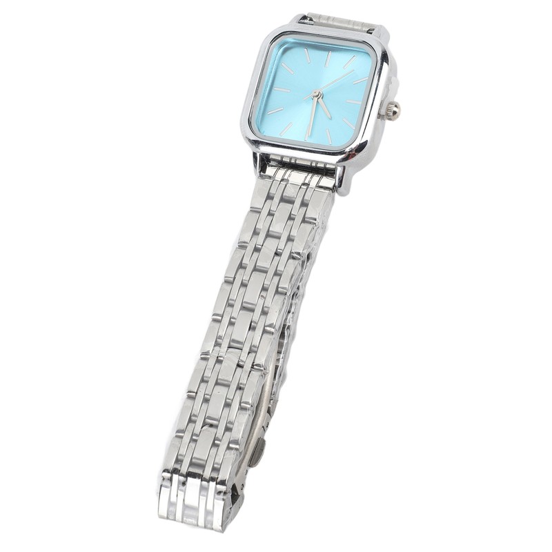 Women Quartz Watch Alloy Steel Strap Stylish Waterproof Ladies Square