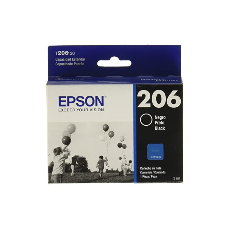 Epson Cartucho de Tinta Color Negro T206 para Impresora XP-2101