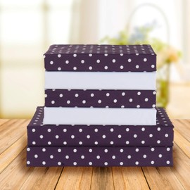 Elegant Comfort Luxury Soft Bed Sheets Polkadot Pattern 1500 Thread Count Percale Egyptian Quality Softness Wrinkle and Fade Resistant (6-Piece) Bedding Set, Queen, Purple
