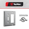 TayMac WSS-TR 2-Gang Stainless Steel Standard Toggle/Decorator Wall Plate WSS-TR,