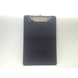 A5 Black Solid Plastic Clipboard - with Ruled Side