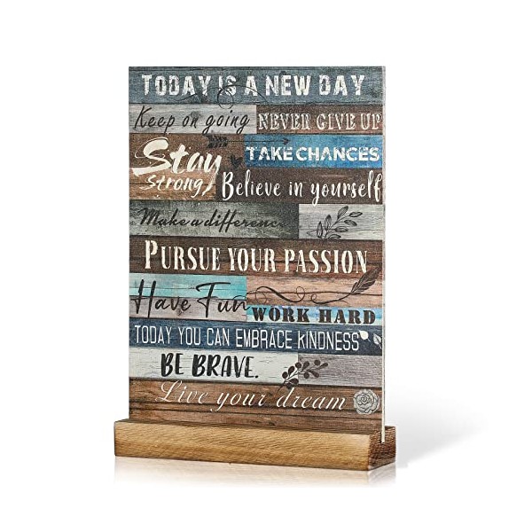 Desk Decor Presents Inspirational Encouragement Cheer Up Plaque Motivational Bathroom