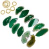 mookaitedecor Green Agate Slices Wind Chimes for Home Garden Decoration