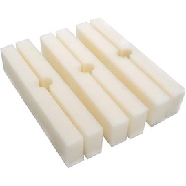 THREELIN Replacement White Foam Filter Pads Fits Fluval FX4 / FX5 / FX6 (Pack of 6)