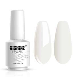 Vishine Gelpolish Professional UV LED Soak Off Varnish Color Gel Nail Polish Manicure Salon White(1421)