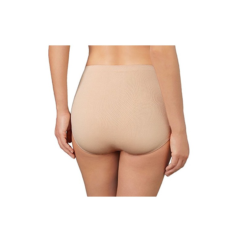 Ellen Tracy Essentials Womens Seamless Briefs 4-Pack Panties (Large, Ivory