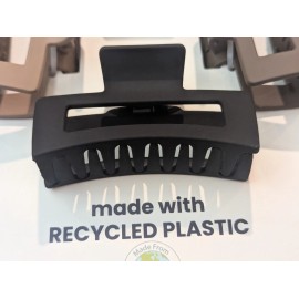 Sunday State 4 Pack Medium 3.5" Claw Clip Hair Clips Rectangle Neutral Black