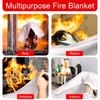 Emergency Fire Blanket for Home Kitchen – 2 Pack 3.3x3.3ft