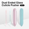 Curvlife 2-Pack Glass Cuticle Pushers with Leather Cases, Crystal Nail