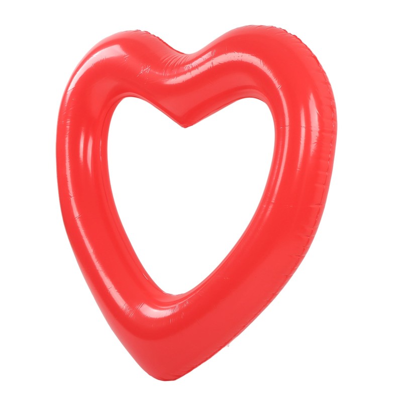 Heart Shaped Swimming Circle 120cm Thick Tear Resistant PVC Material