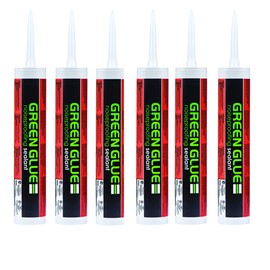 Green Glue Noiseproofing Sealant pack of 6 Tubes (29 oz each) - With Cleanup Wipes