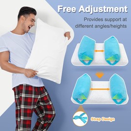 Mybow Neck Stabilizer Pillow for Sleeping Head Wedge Positioning Pillow Post Surgery Anti Wrinkle Beauty Pillow Face Up Medical Straight Neck Pillow Triangle Wedge Back Sleep Training Upright Pillow