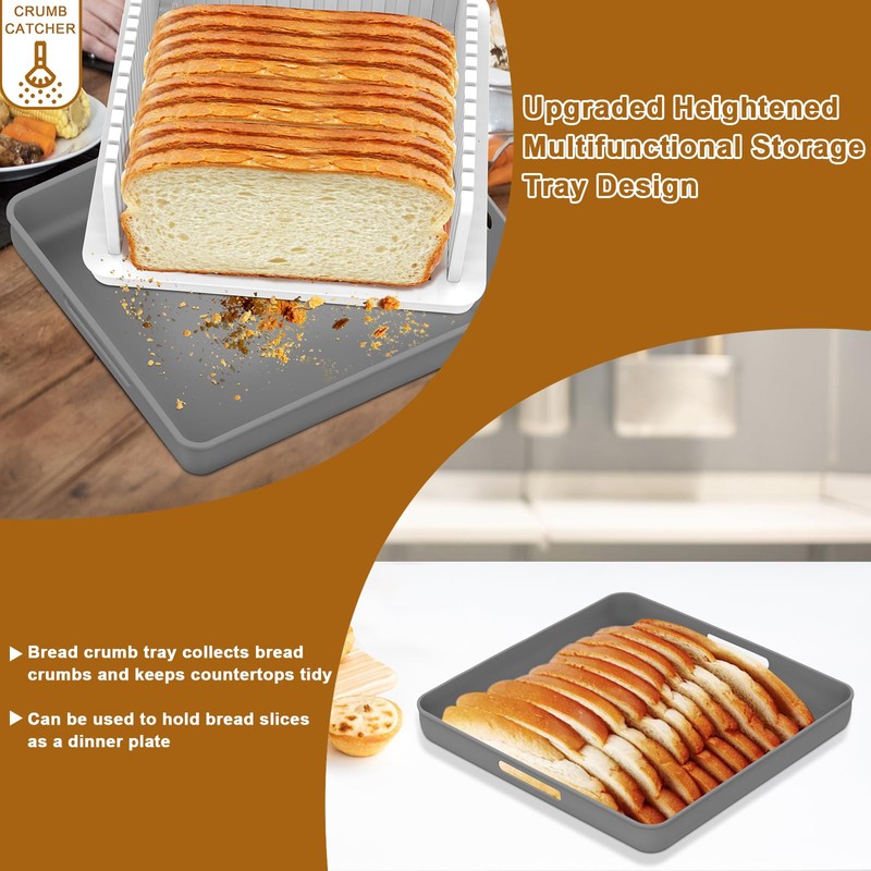 Upgrade Widen Bread Slicer for Sourdough rounds, 13″ Adjustable Large