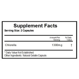 Chlorella 1300mg Algae // 180 Capsules // Pure // by PureControl Supplements