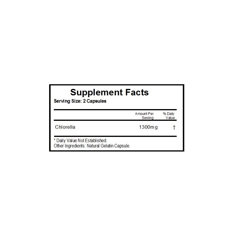 Chlorella 1300mg Algae // 180 Capsules // Pure // by