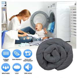 EASELAND All Season Oversized Queen Soft Quilted Down Alternative Comforter Hotel Collection Reversible Duvet Insert with Corner Tabs,Winter Warm Fluffy Hypoallergenic,Dark Grey,98 by 98 Inches