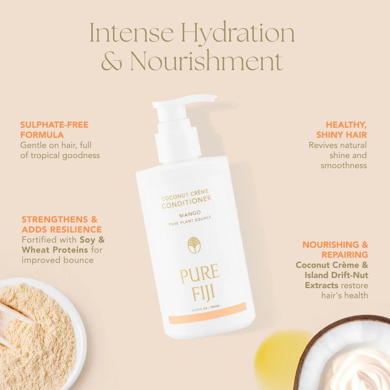 Pure Fiji Coconut Creme Conditioner 280ml - Coconut