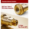 CALPOSE QCC1 Propane Adapter, 5042 Propane Gas Fitting Hose Adapter