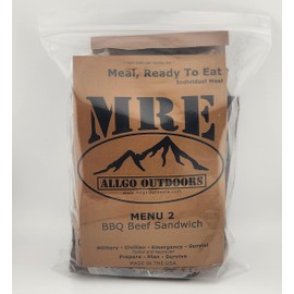 Allgo Outdoors Military Spec MRE Meals Ready To Eat BBQ Beef Sandwich - Menu 2