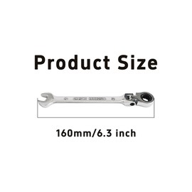 PDETVEO 10mm Flexible Ratchet Wrench, Standard Spanners Gear Ring Ratchet Combination Wrench for Auto Repair/DIY Enthusiasts