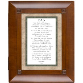 Cottage Garden Dad We Will Miss You Woodgrain Remembrance Keepsake Box