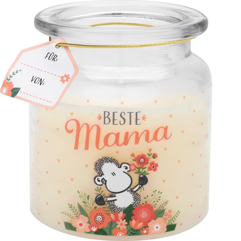 Sheepworld Kerze im Glas "Mama" | Duftkerze, Vanille, Höhe 9