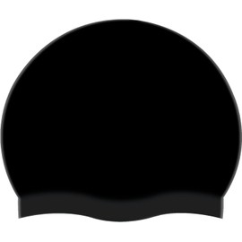 1Pcs Swim Cap, Swimming Cap Man Women, Pure Color Nylon Spandex Fabric Comfortable and Not Tight, Bathing Swim Cap for Long and Short Hair (Black)
