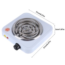 Electric Hotplate, 1000 W Travel Hob Camping Stove Temperature Adjustable for Coffee Water Tea Preparation Kitchen Office Camping
