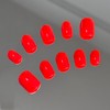 24 Pcs Solid Red Press on Nails Christmas Nails Short