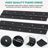 AurDo 2Pcs 10inch Black Heavy Duty Continuous&Piano Hinges,1.2" Open Width