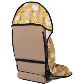 LoyaGour Car Seat Cover Protector Front Seats,for Gym Workout,Running,Swimming,Beach and Hiking,Waterproof Sweat Towel Bucket Seat Covers for Trucks SUV Jeep (Chamomile and Yellow, 1Pcs)